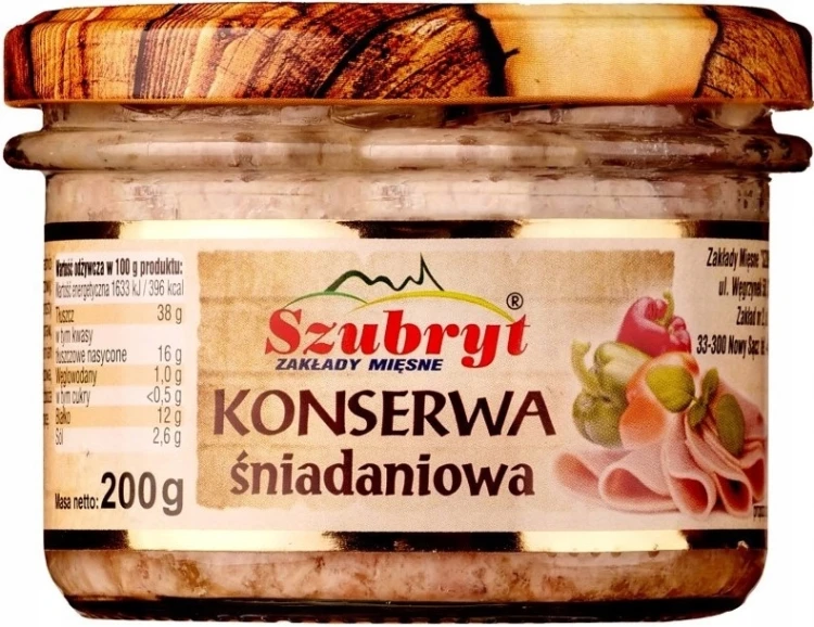 Konserwa śniadaniowa w słoiku 200 g SZUBRYT
