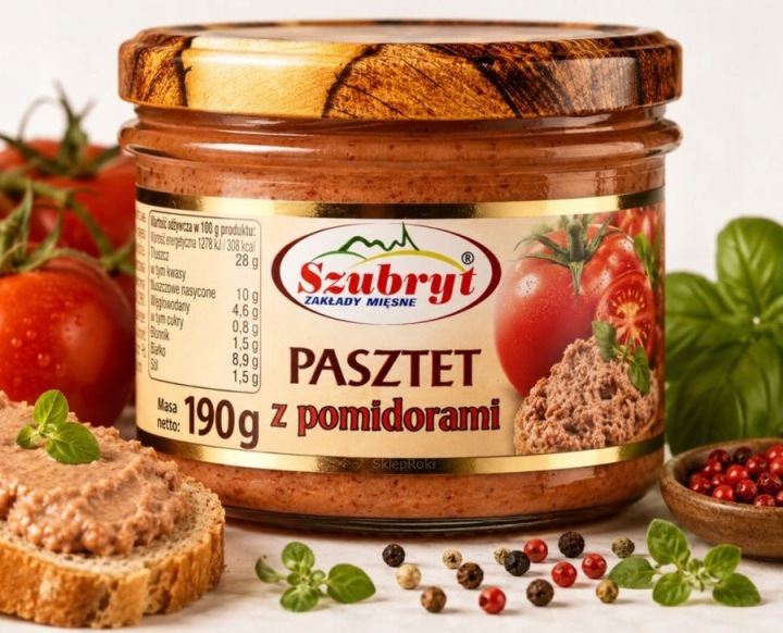 PASZTET Z POMIDORAMI 190G SZUBRYT
