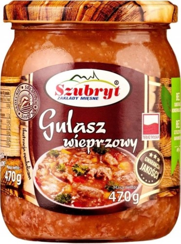 Gulasz wieprzowy 470g Szubryt
