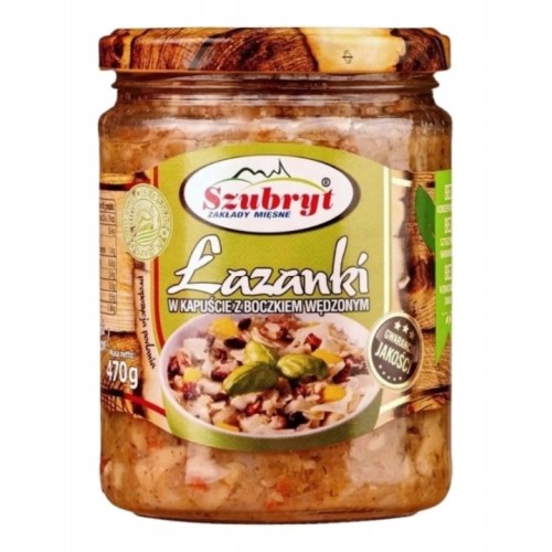 ŁAZANKI W KAPUŚCIE Z BOCZKIEM WĘDZONYM SZUBRYT 470G