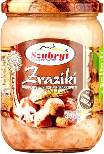 Zraziki drobiowe w sosie pieczarkowym 470g Szubryt