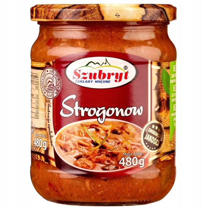 Strogonow Wieprzowy Szubryt Wysokobiałkowe Danie 480 g