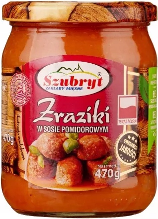 Zraziki w sosie pomidorowym Czysty Skład  Premium Szubryt 470 g