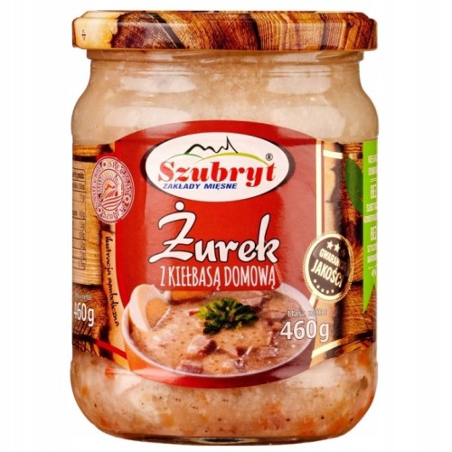 Żurek z kiełbasą domowa zupa tradycyjna danie gotowe w słoiku Szubryt 460 g