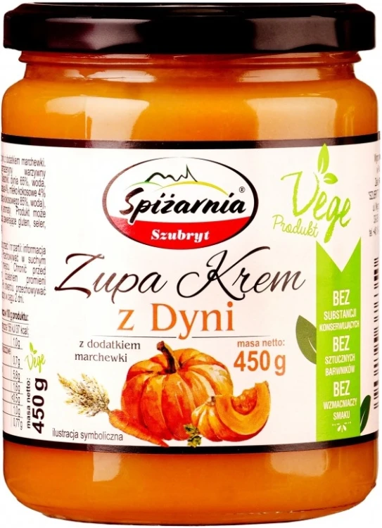 Zupa krem z dyni 450 g - super skład! Szubryt Vege