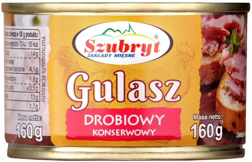 Konserwa gulasz drobiowy 160 g Trwały zapas, 95% mięsa