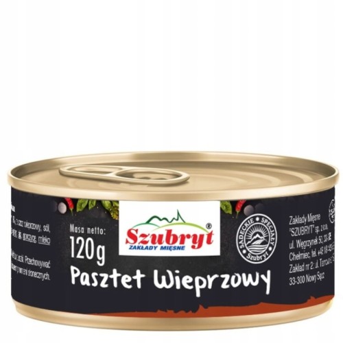 Pasztet wieprzowy 120 g Szubryt - bez konserwantów, pyszny smak