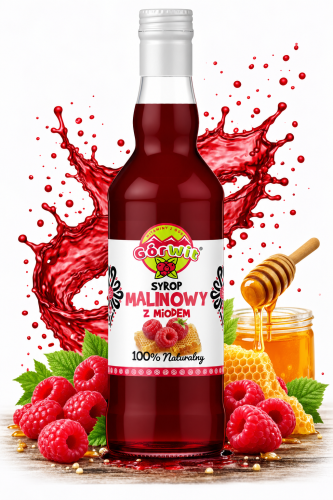 Syrop malinowy z miodem 500ml Górwit