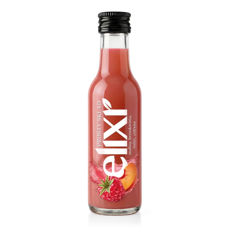 Shot Elixr 50ml - malina imbir brzoskwinia cytryna Spichlerz