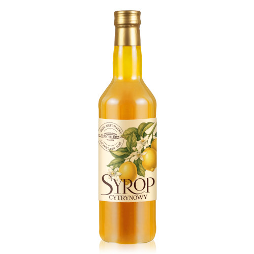 Syrop o smaku cytrynowym NATURALNY 700 ml BARMAŃSKI do wody drinków herbaty Spichlerz