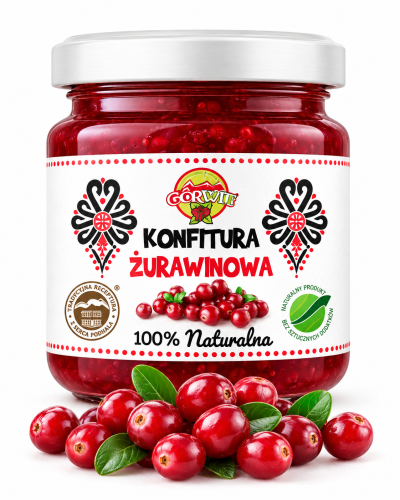 Konfitura żurawinowa 215g 100% Naturalna