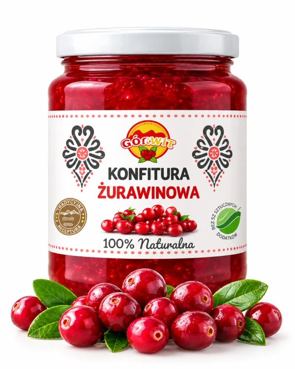 Konfitura żurawinowa 320g 100% Naturalna
