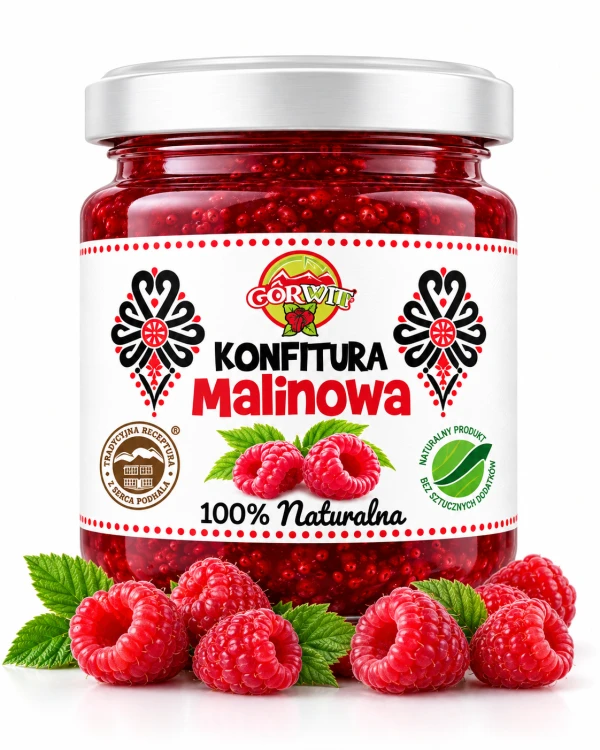 Konfitura malinowa 215g 100% Naturalna