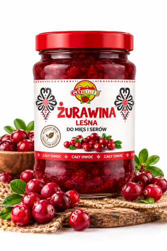 Żurawina leśna 340g 100% Naturalna Cały Owoc