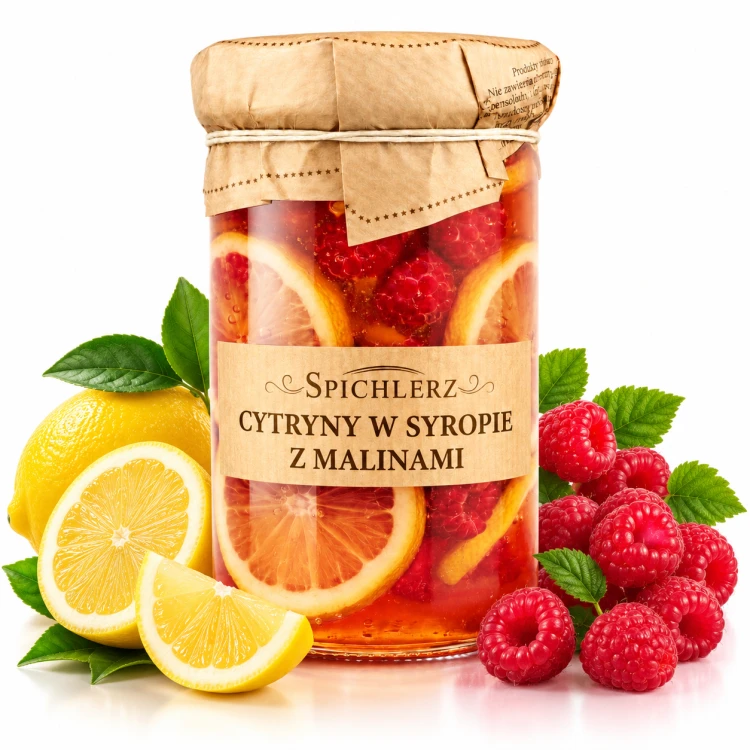 Cytryna w syropie z malinami 510g Spichlerz