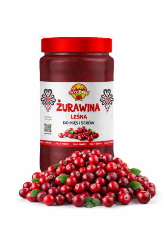 Żurawina leśna 340g 100% Naturalna Cały Owoc