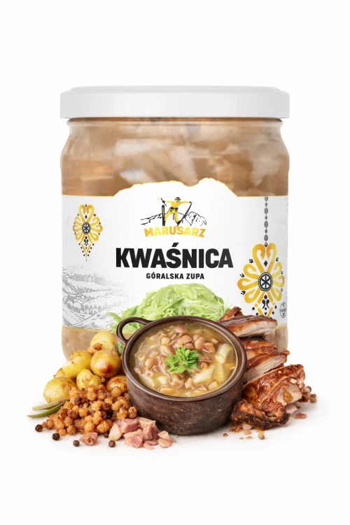 KWAŚNICA z boczkiem i żeberkiem wędzonym 460g