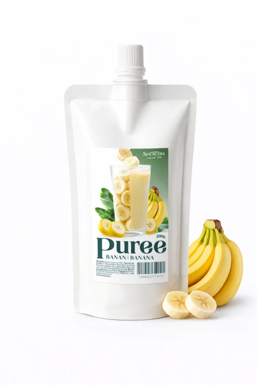 Puree Banan BEZ CUKRU z Banana Pulpa Bananowa 250g 100% owoce Spichlerz