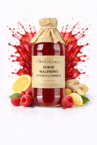 Syrop malinowy z cytryną i imbirem 330 ml